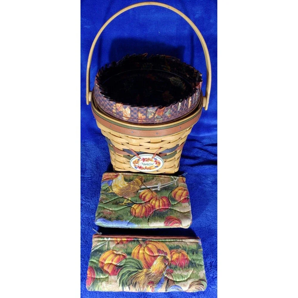 Longaberger 1996 “SHADES OF AUTUMN - MAPLE LEAF Basket” Combo Fall #13935